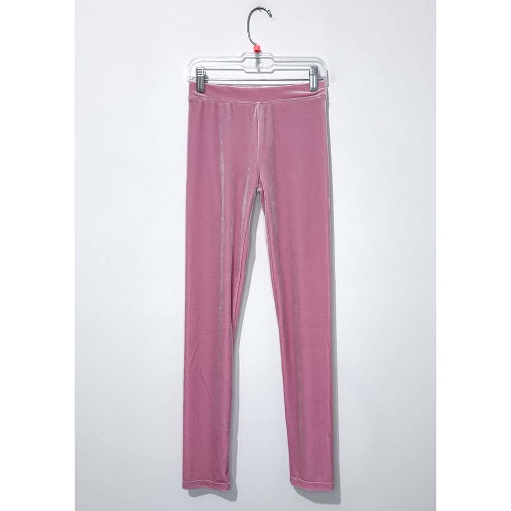 Crewcuts Girls Velours Leggings 10 Pink Elastic Waist Pull On Pants NWT